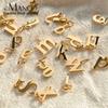 eManco Stainless Steel Cut 26 Letters Charm DIY Women's Necklace Bracelet Jewelry Making Factory Direct Sales