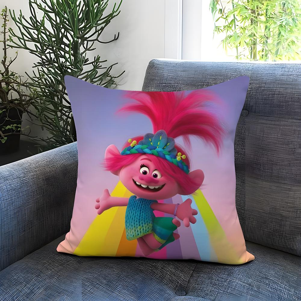Anime Trolls Kuddfodral Bekvämt Vändbart Kuddfodral Perfekt för Bil Soffa Sovrum & Mer