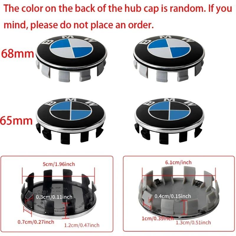 4Pc 56mm 68mm BMW Emblem For BMW Wheel Hub Caps For BMW 3 Series 5 Series E60 E90 F10 F30 E46 E39 X5 E53 E70 E38 Z4