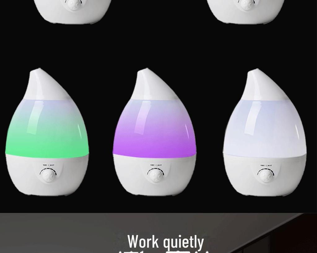 3L Silent Desktop Humidifier with Aromatherapy for Bedroom and Office Use