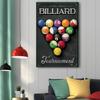 Billard Leinwand Bild Poster Wand Kunstdruck Leinwand Malerei Nordic Poster und Drucke Wand Bilder Zimmer Dekor Rahmenlos