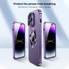 Para iPhone16 15 14 Plus 13 12Pro Max Full Aluminum Metal Magnetic Case Dupla Face Proteção À Prova de Choque Protetor de Tela