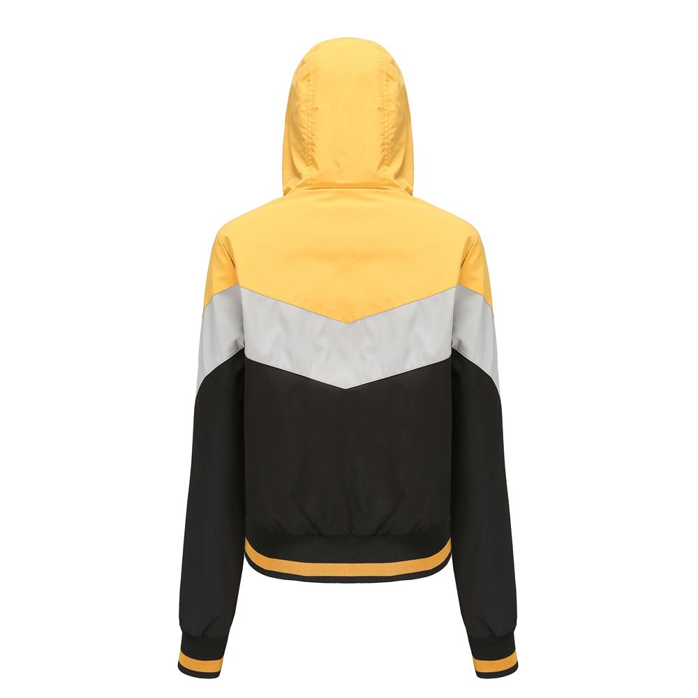 Women’s Windcheaters Thin Zipper Drawstring Hooded Jackets Light Rain Proof Short Trench Coat Spring Autumn Windbreaker Outdoor Casual Wear