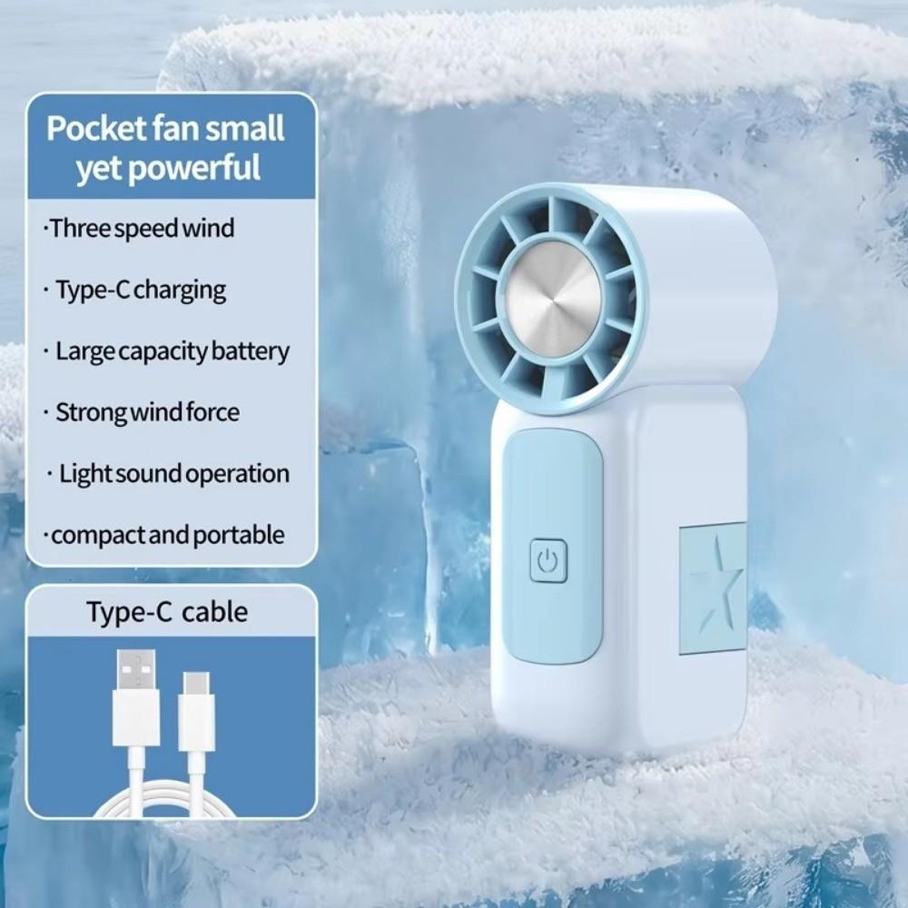 High-Speed Cooling Small Fan Strong Wind Pocket Fan Lightweight Handheld Mini Fan Student Use