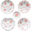 Zhishi Japanese Style Peach Blossom Ceramic Dinnerware
