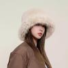Women's Eco-friendly Fur Bean Hat Balaclava Women's Winter Hat Luxury Brand Hat