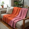 Two Tone Oval Dot Anime Cartoon Flannel Blanket Soft Warm Throw for Bedroom Sofa Car Kids Holiday Gift