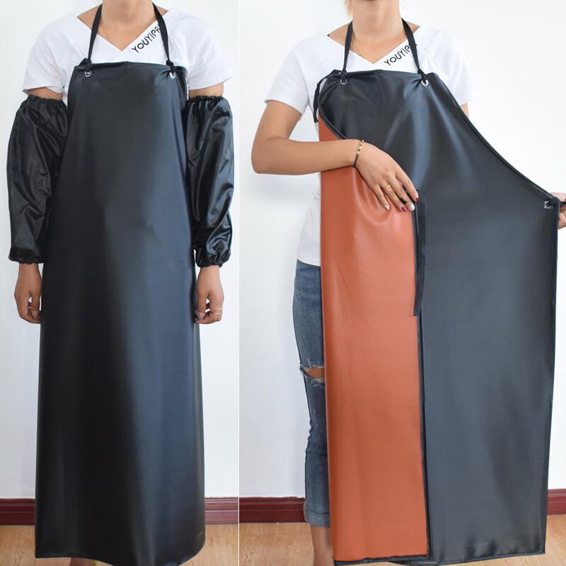 Miaojie Waterproof PVC Apron & Sleeves Set