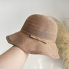 Temperament Bucket Hat Women's Spring and Summer Thin Breathable Sun Hat New British Retro Top Hat Simple Fashion Basin Hat