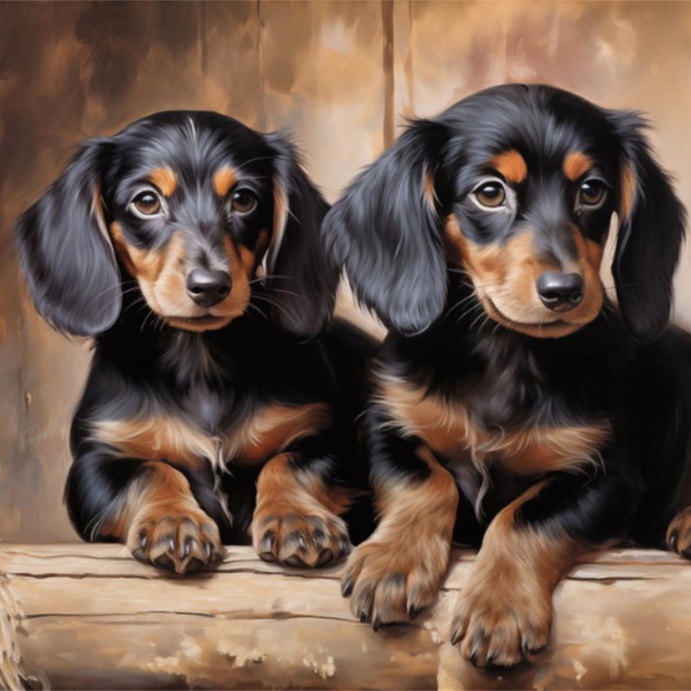 Dachshund 5D Diamond Painting Kits Cozy Cute Pet Dog Art Mosaic Portrait DIY Diamond Embroidery Room Christmas Home Decor Craft