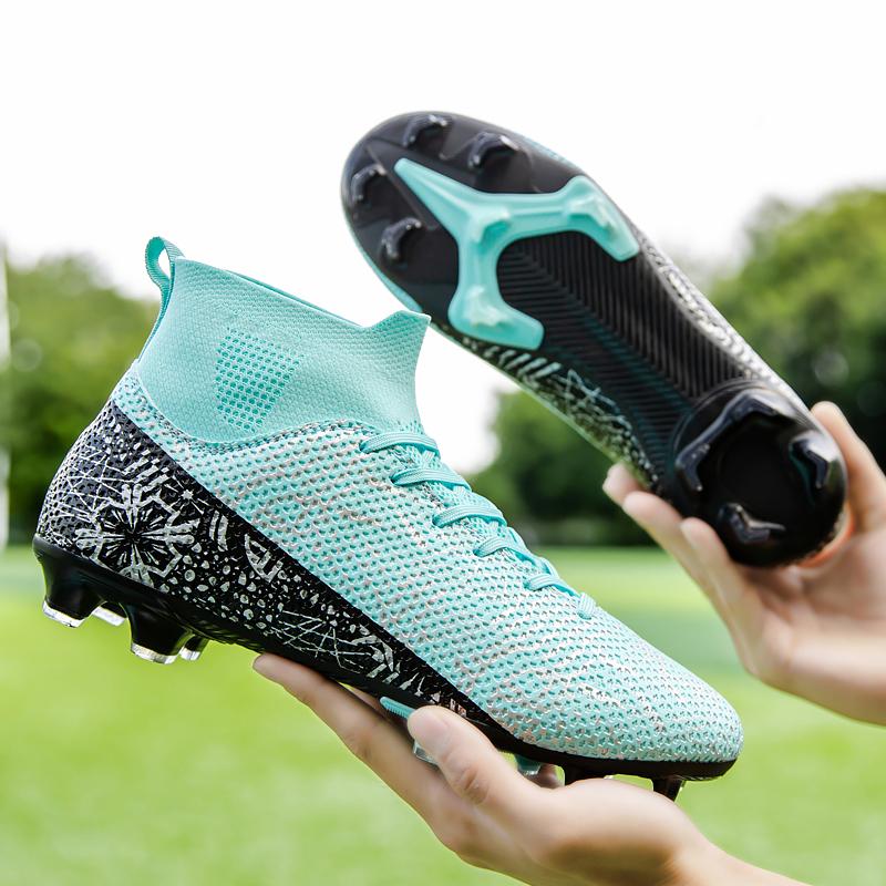 Nowe, gorąco sprzedające się, unisex buty piłkarskie: Długie kolce/kolce do trawy, Oddychające, Antypoślizgowe i Lekkie