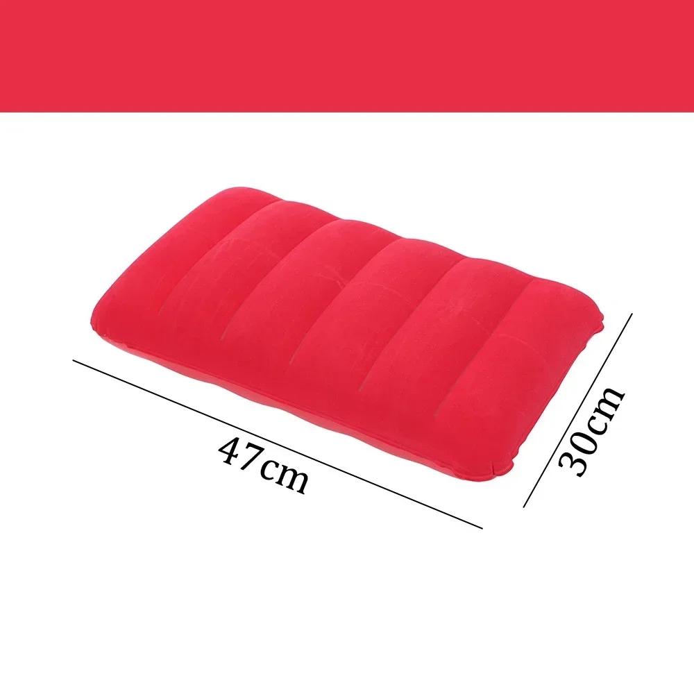 Air Cushion Pillows Outdoor Camping Sleep Cushion Folding Square Lnflatable Pillows Travel Backrest Plane Head Rest Big