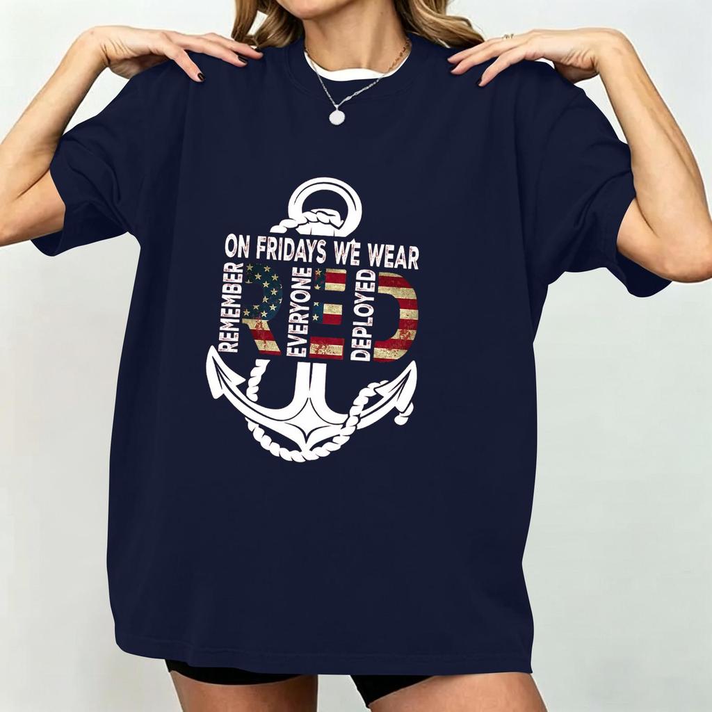 Women's Casual Short Sleeve T-Shirt Loose Fit Crew Neck Graphic Print Top Comfortable Summer Tee for Daily Wear