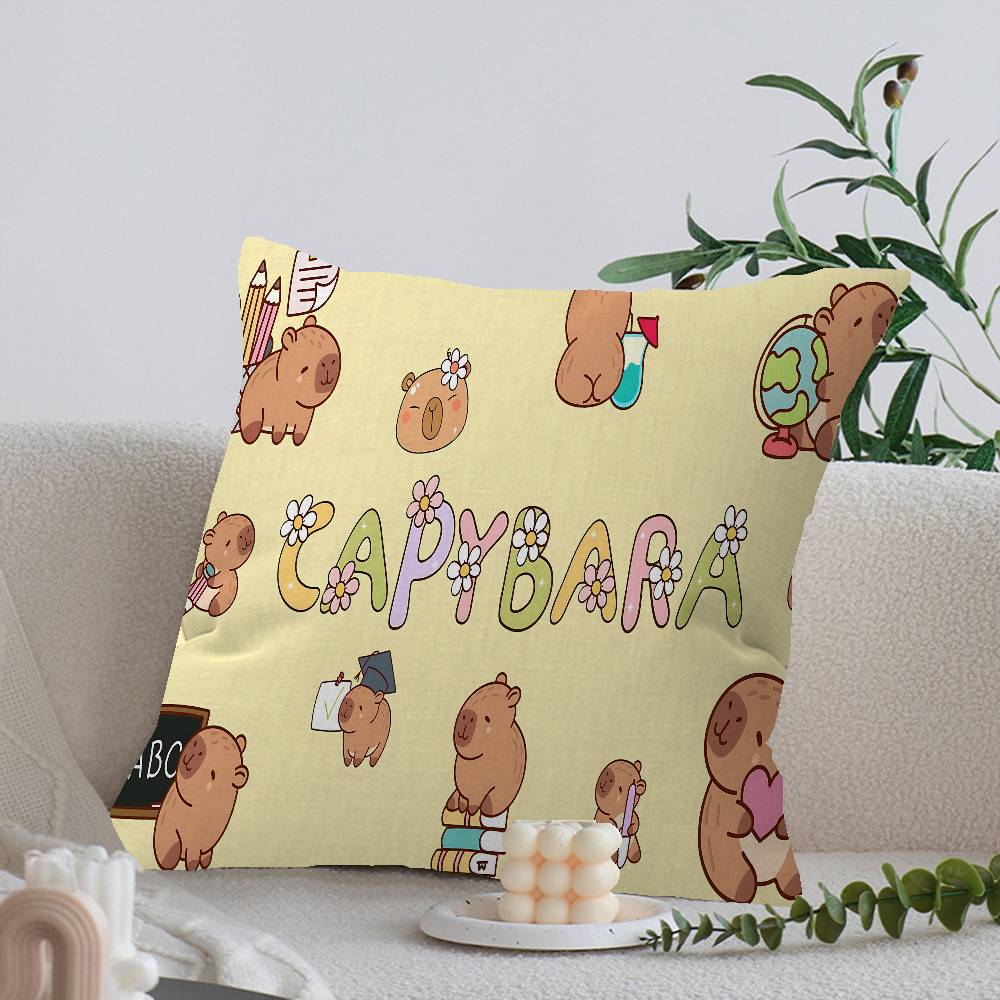 Cute Capybara Pillow Anime Pillow Sofa Bed Head Pillow Cover Cushion Cover 45x45 cm Fashion