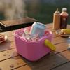 Square Travel Insulated Cooler Case 4-Can Thermal Drink Box Portable Drink Freezer  Outdoor