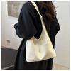 Simple Faux Leather Tote Bag for Women Minimalist Commuter Shoulder Handbag