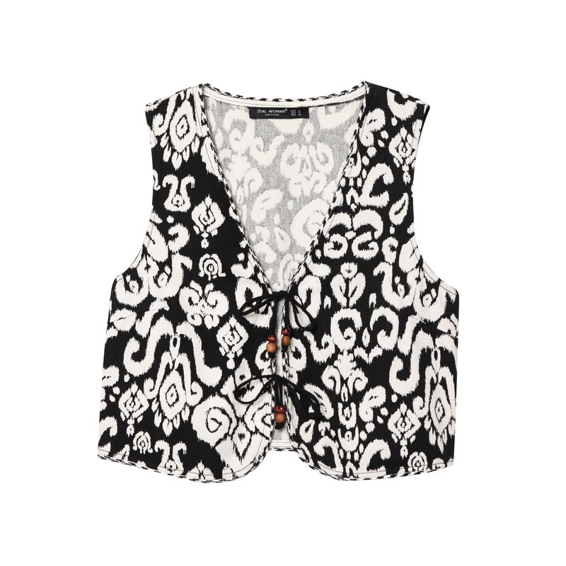 Kaslead New Arrival Women's Clothing Fashion Style Printed V-neck Sleeveless Vest Shorts 2997569 2854569