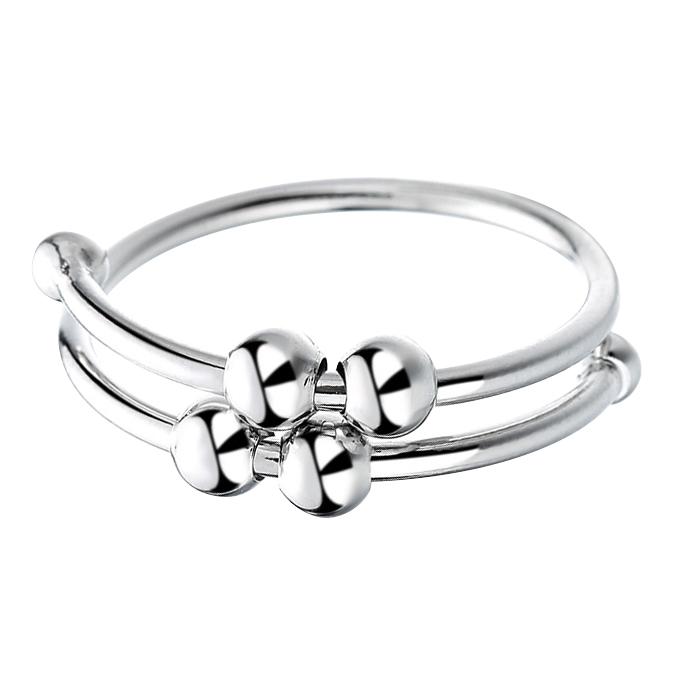 Damen Doppelring Verstellbar Offen Hochglanz Einfach Modischer Ring für Party Date Weihnachten Valentinstag