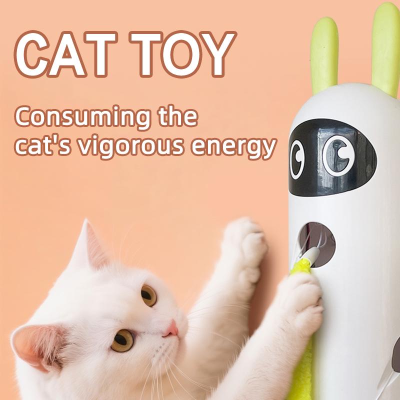 Interactive Cat Toy Rechargeable Automatic Caterpillar Chase Fun Smart Motion-Activated Powerful Suction Cup Self-Play Teaser