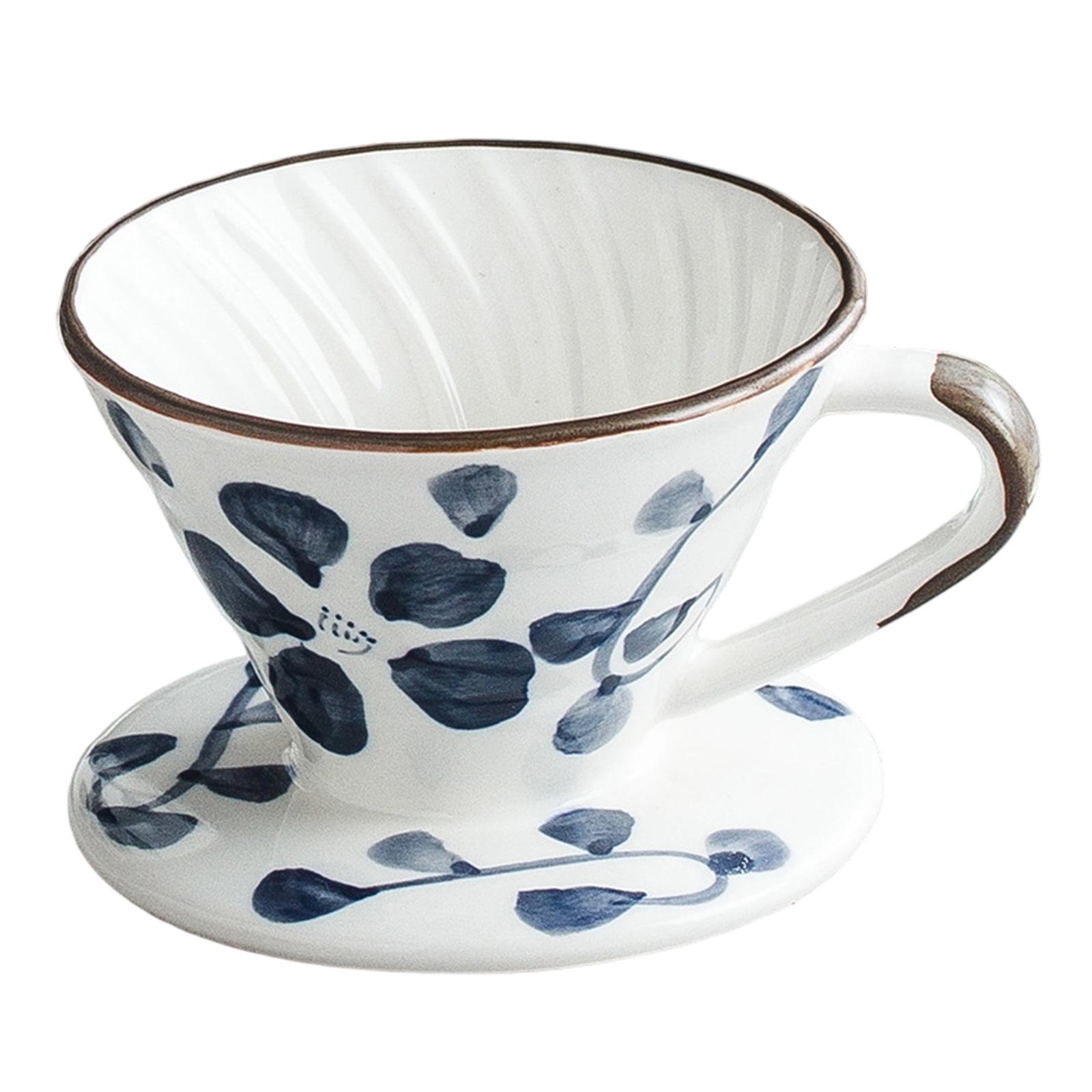 Heat Resistant Ceramic Dripper Pouring Over Coffee Brewer Precise Extraction Brewing Funnel For Home Office