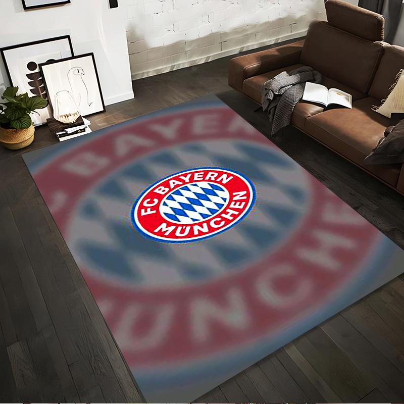 Tappeto Logo FC Bayern Monaco Tappeto antiscivolo adatto per divani in soggiorno e camera da letto.