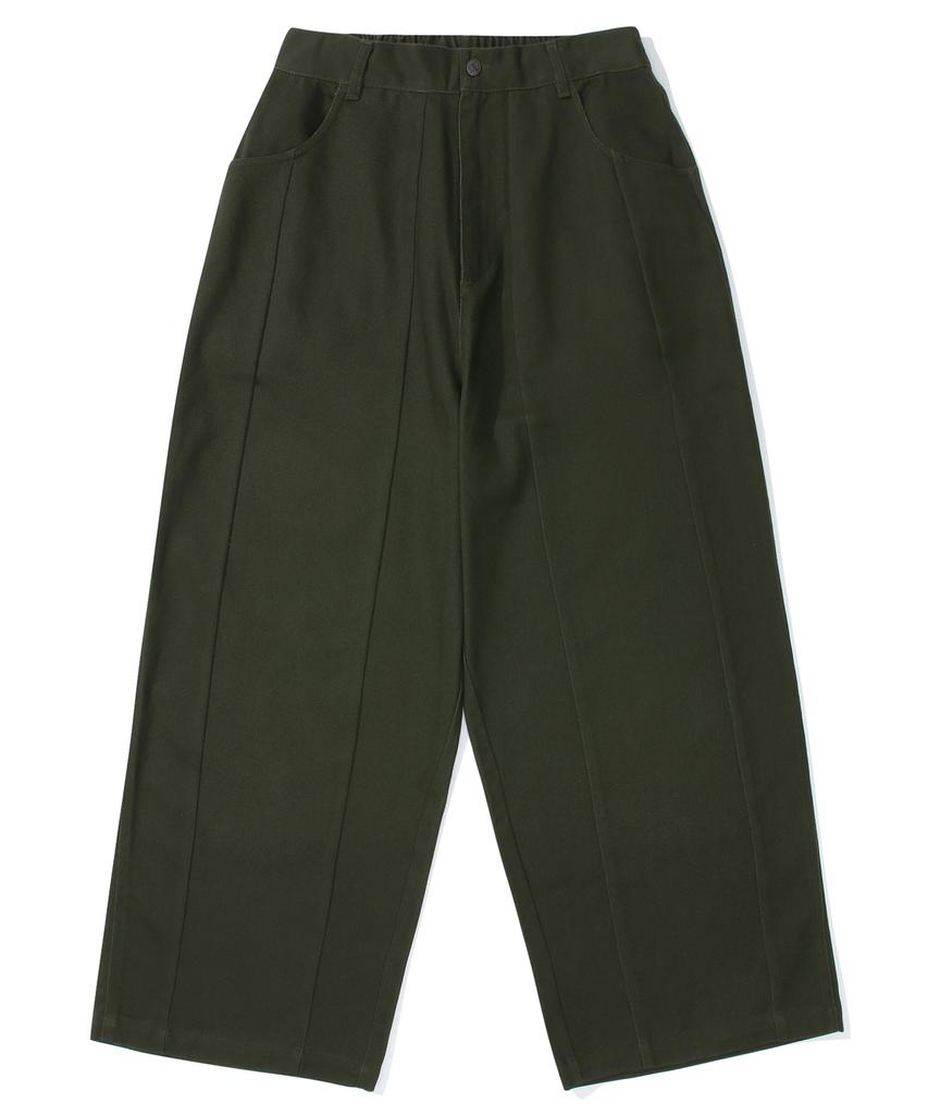 COLUMBIA UNIVERSITY M-Label Wide-Fit Cutline Pants Dark Khaki