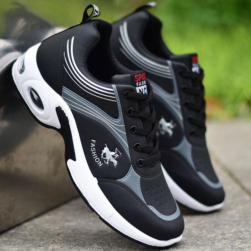 

Мужская спортивная обувь из натуральной кожи, повседневная белая обувь, корейская версия, универсальная модная обувь, мужская обувь для бега на воздушной подушке, обувь для сноуборда 44