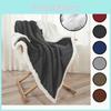Double-sided Sherpa Flannel Fleece Blanket Soft Plush Warm And Cozy