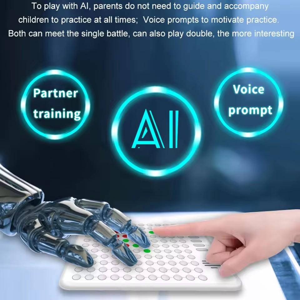 9 in 1 Multifunction Smart Board Game Electronic Chess Backgammon, Go, Tic-Tac-Toe, Whack-a-Mole Combe for Kids Family Tabletop