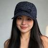Sunshade Y2K Peaked Hat Sunscreen American Style Casquette Leopard Print Bow Baseball Cap  Men
