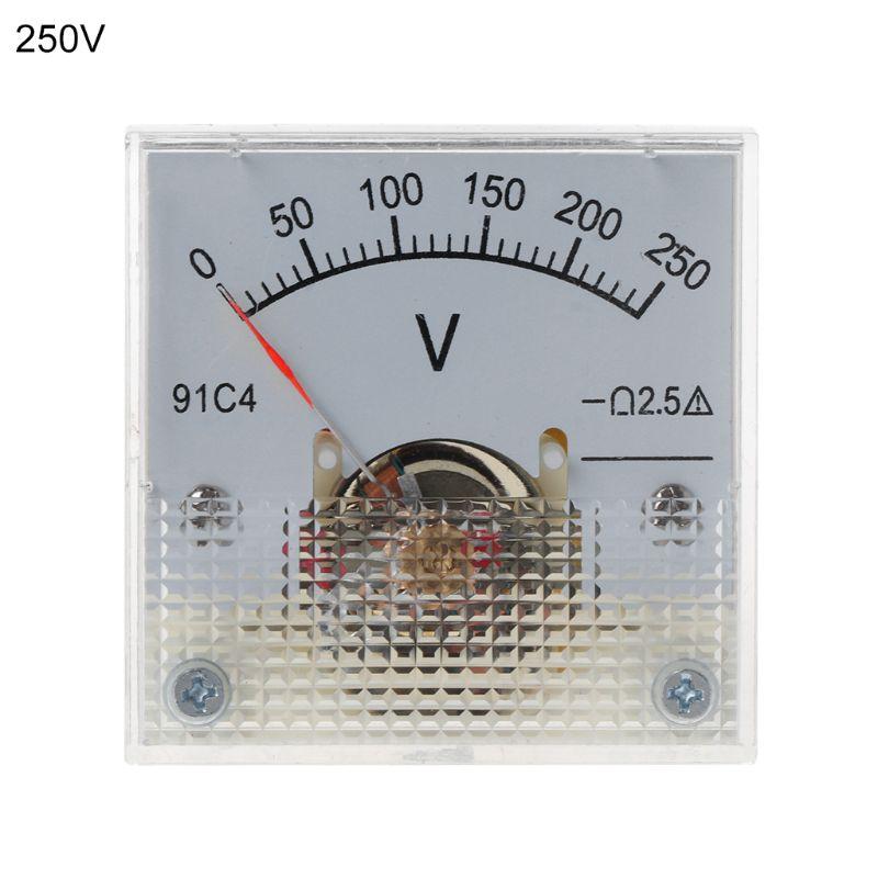 Dial Type DC Voltage Meter Voltmeter Analog Panel Rectangular Plastic Volt Tester 3/5/10/15/20/30/50/100/150/250V
