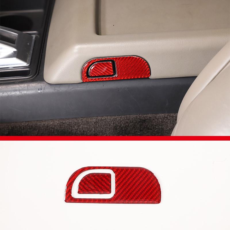 Red Soft Carbon Fiber Door Handle Steering Wheel Gear Shift Trim Cover Stickers Fit For Hummer H2 2003-2007 Interior Accessories