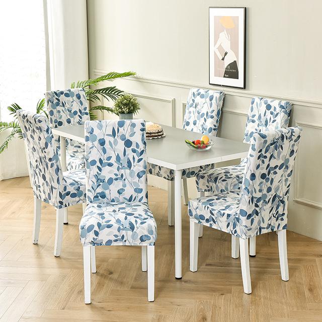 Stretchy Patterned Dining Room Chair Covers Set of 1 ,Washable Dining Chair Covers ,Great Decor for Home Hotel Party Banquet