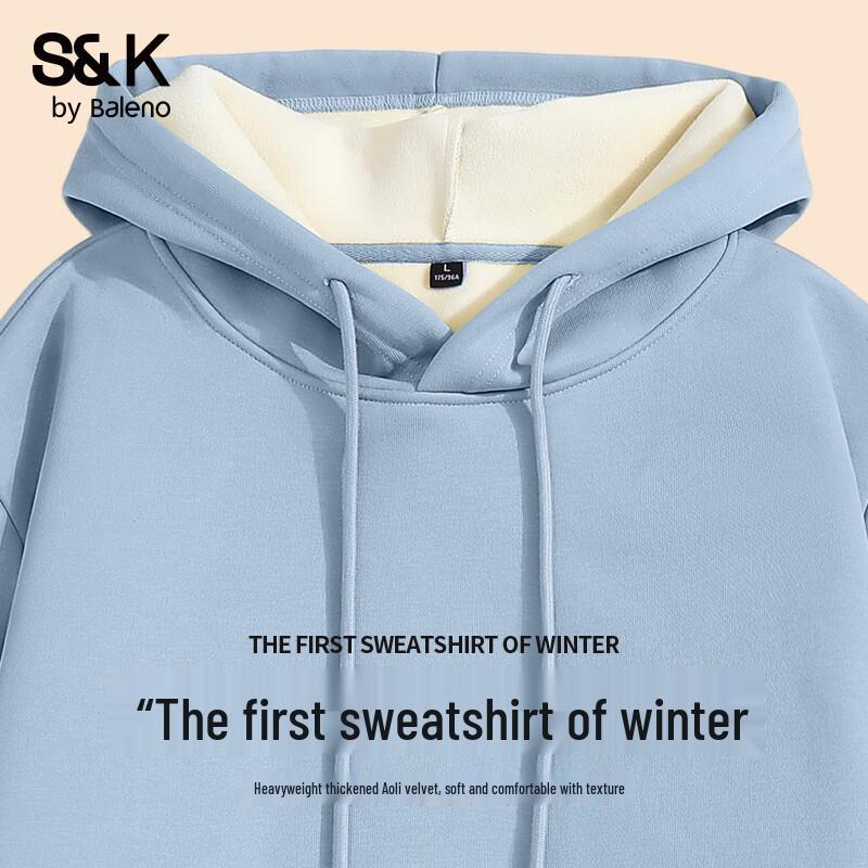 Baleno Men's Heavyweight Fleece Lined Hooded Sweatshirt