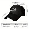 Fishing Graphic Baseball Cap Unisex Polyester Adjustable Sporty Design Casual Outdoor Hat