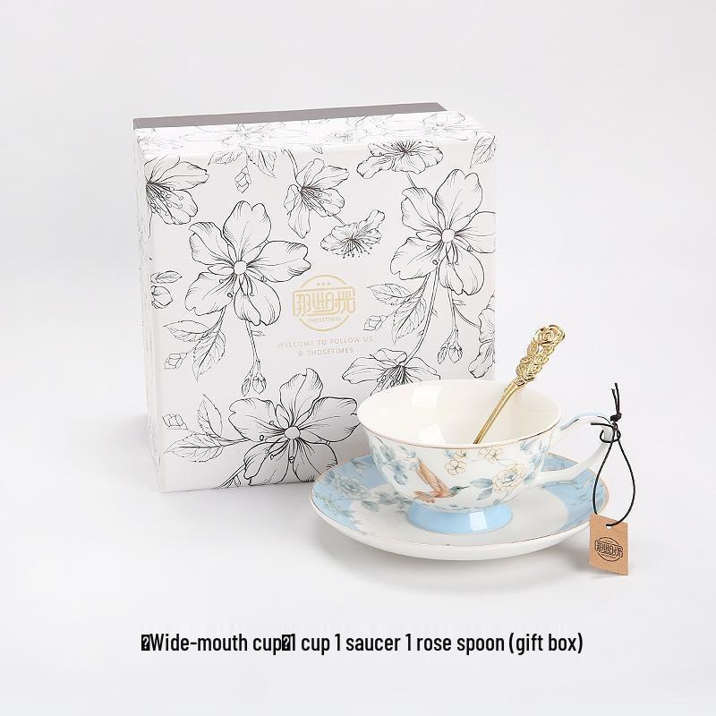 Exquisite Wide-Mouth Glass Coffee Cup Set
