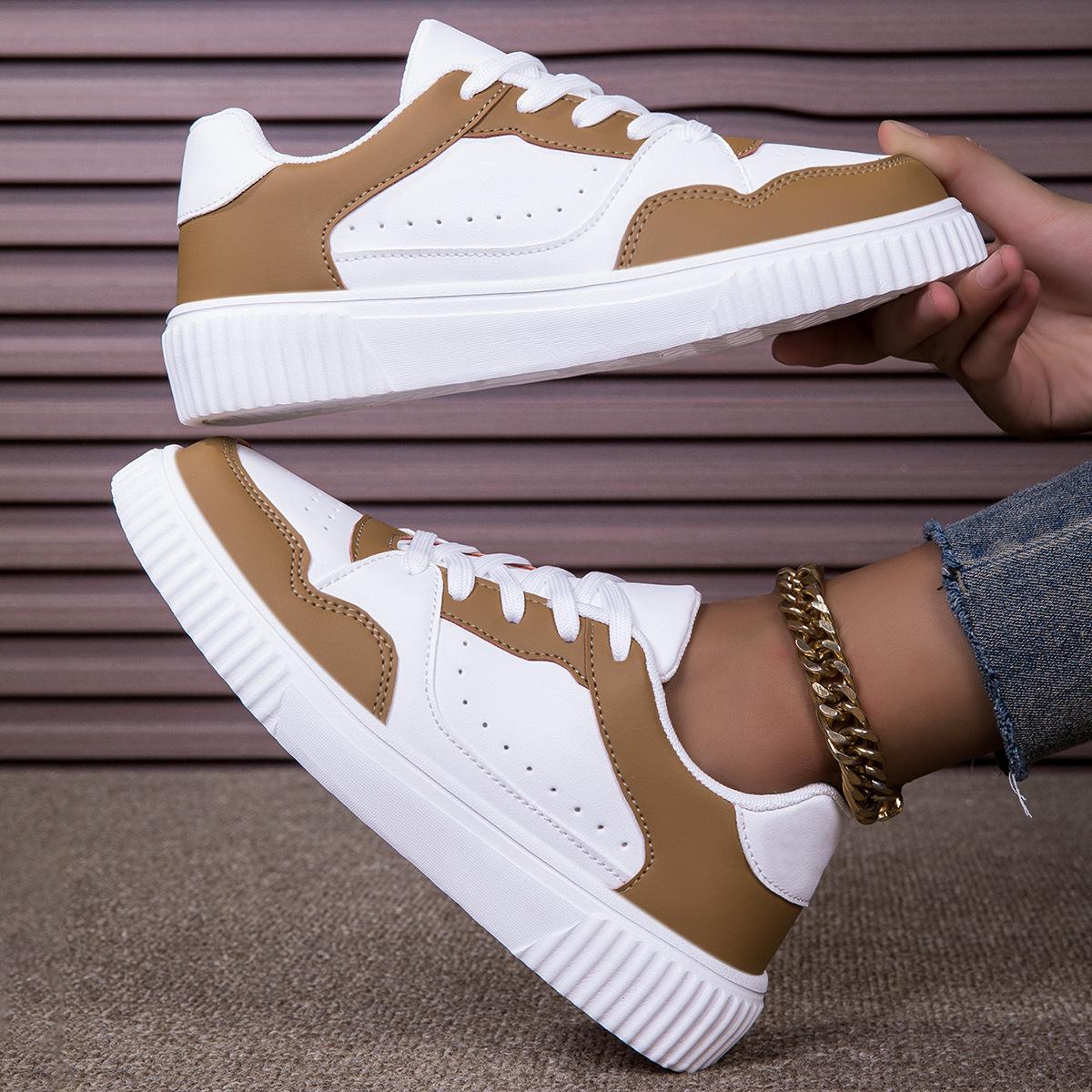 

Большой размер новый дышащий легкий повседневный универсальный спортивный стиль кампус мужские и женские модели показывают ноги маленькими тренд белые туфли 45 хаки