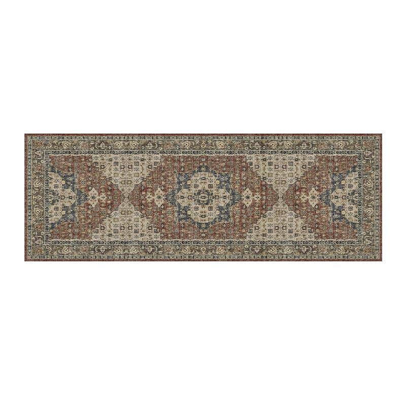 

Ковер для спальни Нескользящий Мягкий Удобный Коврик для пола Коричневый Принт в стиле ретро Длинный коврик Прикроватный Домашний декор Коврики 40x120cm