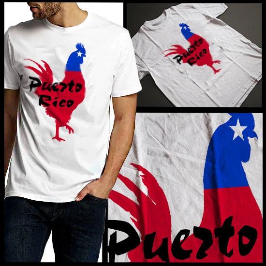 

Puerto Rican Rooster T-shirt Taino Afro Latino Hispanic Heritage Tee, new cotton L