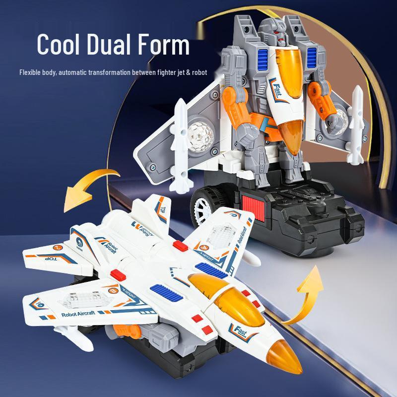 Electric Transforming Robot Toy with Colorful Lights