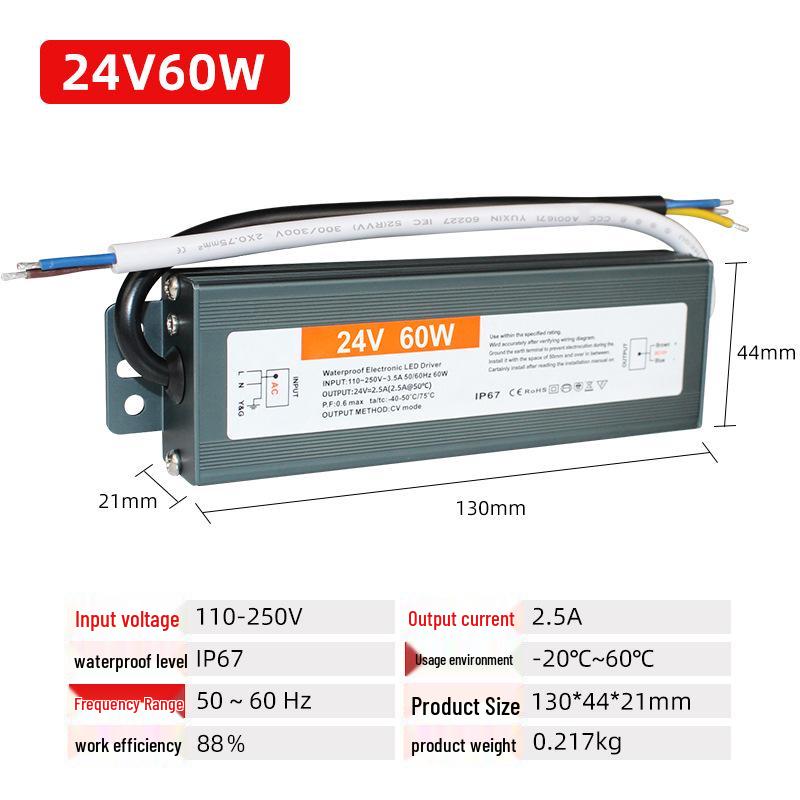 24V Waterproof Power Supply for Wall Washer and Outdoor Light-Up Characters (200W/250W/300W/400W/500W)