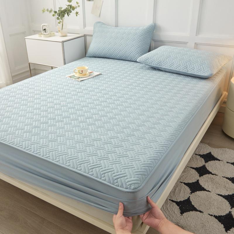 

Простая хлопковая папка, хлопчатобумажная шапка, комплект из трех предметов, однотонный хлопок, стираный хлопок, защита для матраса Simmons, нескользящий чехол на кровать 120*200cm