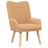 Armchair Beige 63 X 67 X 94 Cm Polyester and Plywood