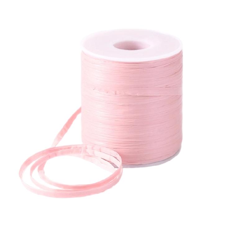 Flat Fiber Craft Cord for Crochet Weaving and Bag Making, Cotton Straw Ribbon Weaving Rope for Handmade Daily Work Use