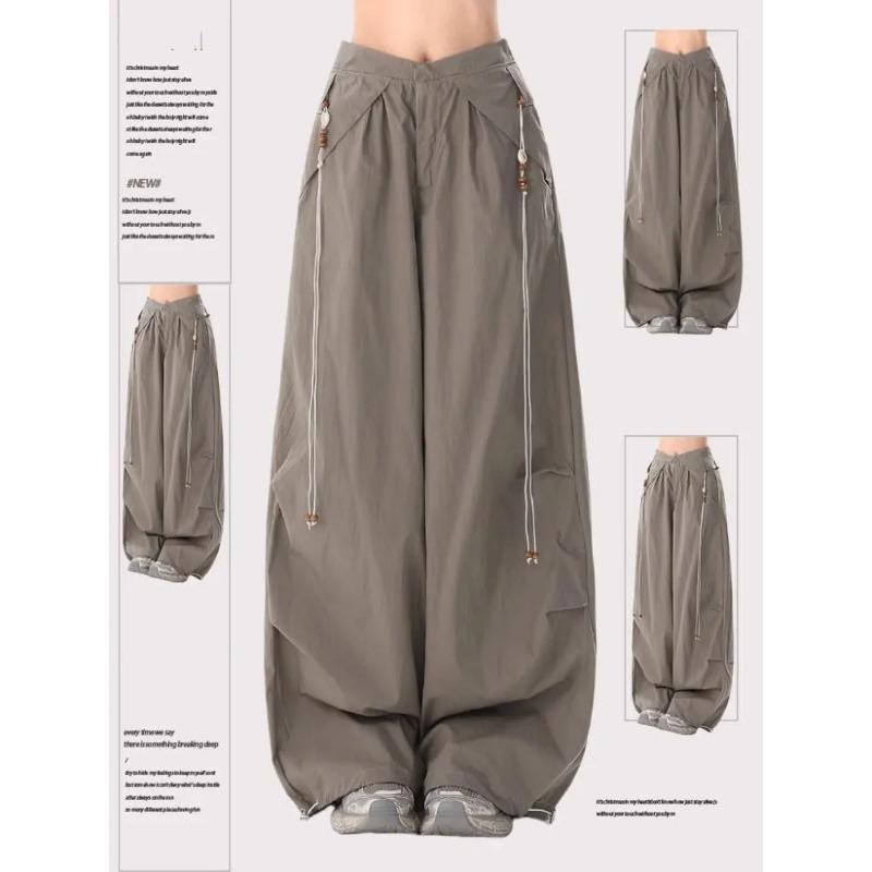 Damen Weite Hose mit Kordelzug und elastischen Bündchen