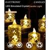 3Pack LED Crystal Candle Light Flameless Candle Light Electronic Night Lamp Dating Party Holiday Home Wedding Decoration