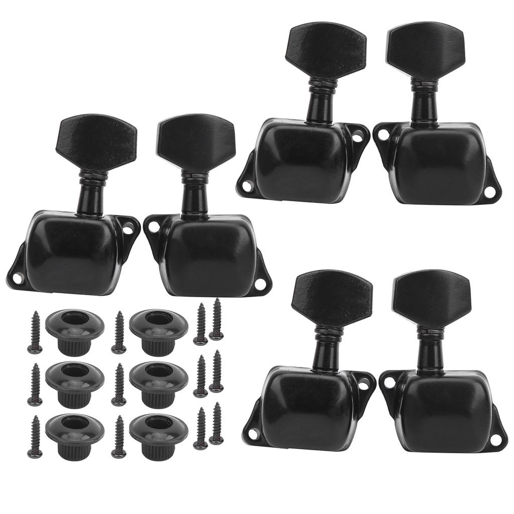 Klucze do strojenia gitary dla półzamkniętej gitary elektrycznej Akcesoria do instrumentów muzycznych(czarny )