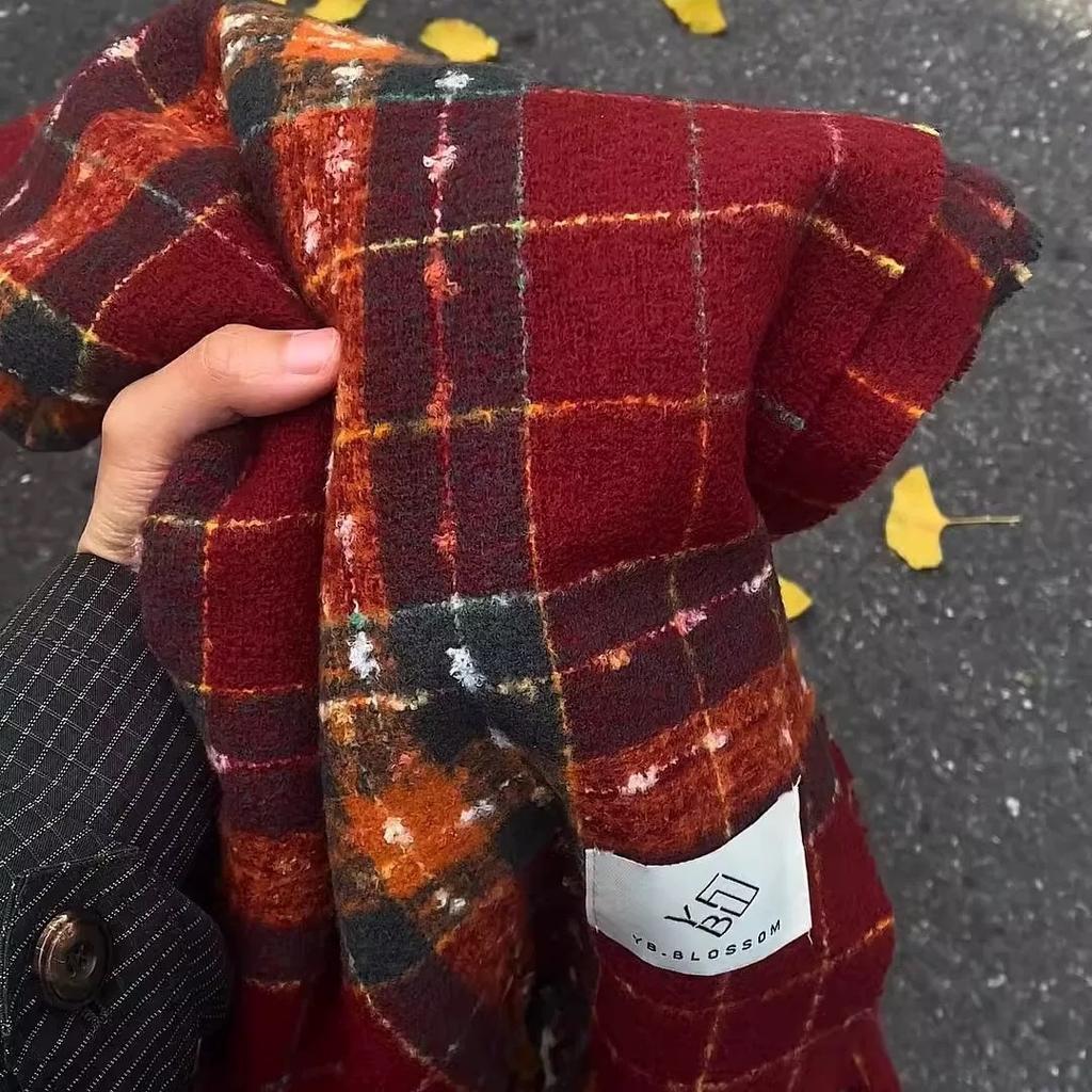 Tonglu Scarf Women's Houndstooth Shawl Dual-purpose Korean Version Versatile Warm New Winter Senior Student Scarf