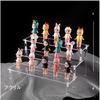 Black Handmade Toy Display Rack 1/2/3/4/5 Layer Ladder Shelf for Building Block Model Doll Office Cosmetics Storage
