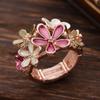 Petal Stretch Ring Multicolor Opening Ring Fashion Flower Ring  Girl